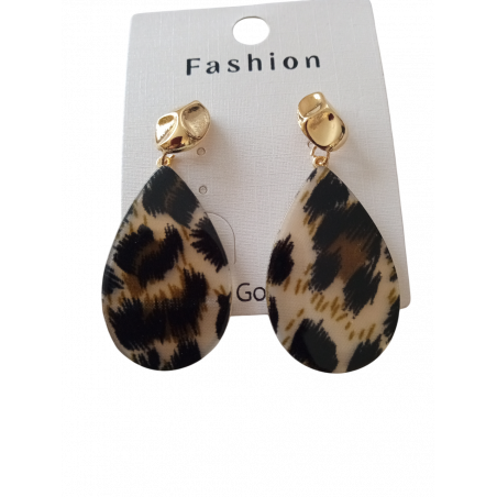 BOUCLE LEOPARD OVALE