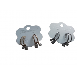 BOUCLE D OREILLES ANNEAUX PERLES