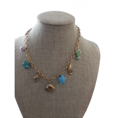 CHAINE TORTUE BLEUE