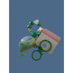 PORTE CLEFS DAUPHIN VERT