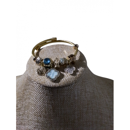 BRACELET FLEUR BLEUE