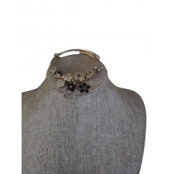 BRACELET FLEURS NOIRES